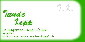 tunde kepp business card
